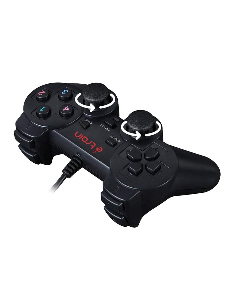 Etrain (GP002) Game Pad USB 1 Hand with Dual Analog Vibration EJ-03 -GP002 - Black