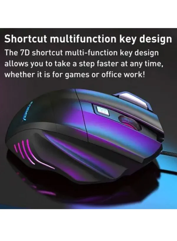 FOREV FV-X7 3200dpi Wired Mechanical Gaming RGB Lighted Mouse