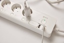 A Copper Power Strip 16A With 4 Outlets and 2 USB Ports, 2 meter cable