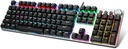 Aula F2088 Full Mechanical Gaming Keyboard with Rainbow Backlit LED - BLACK Switches, Arabic/English 