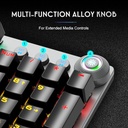 Aula F2088 Full Mechanical Gaming Keyboard with Rainbow Backlit LED - BLACK Switches, Arabic/English 