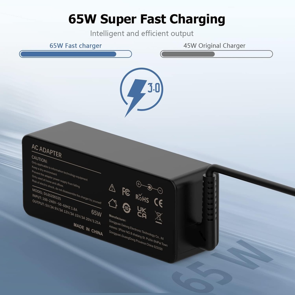  LENOVO USB-C 65 W AC Adapter with 1meter Power Cord 