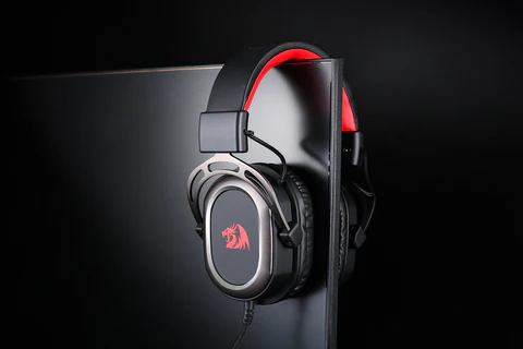 Redragon H710 Helios Wired Gaming Headset - 7.1 Surround Sound - Memory Foam Ear Pads - 50MM Drivers - Detachable Microphone - Multi Platform Headphone - Works with PC/PS4/Switch