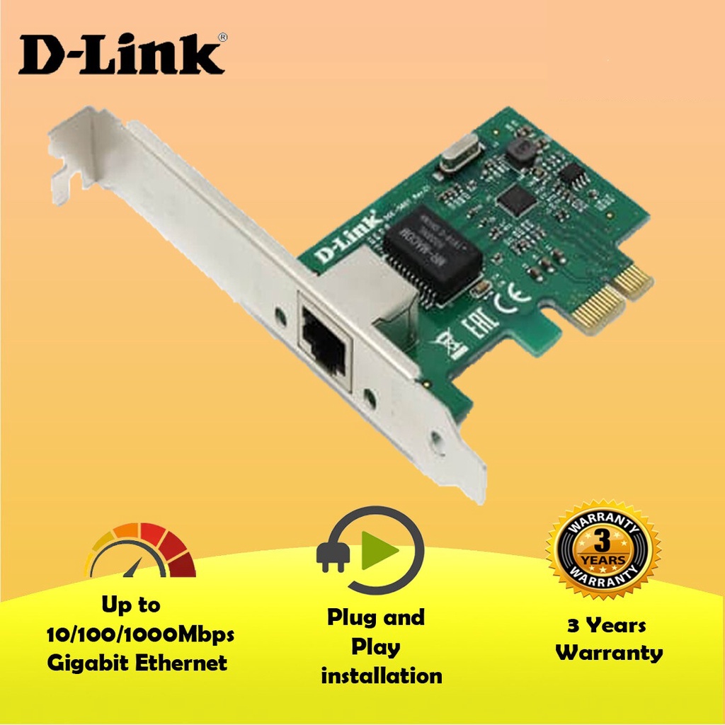 DGE-560T D-Link PCI Express Gigabit Ethernet Network Adapter Card PC PCIE 10/100/1000Mbps