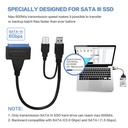 USB 3.0/2.0 Male to SATA Male Cable Hard Disk Drive Convert Adapter Support 4TB