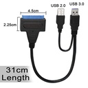 USB 3.0/2.0 Male to SATA Male Cable Hard Disk Drive Convert Adapter Support 4TB