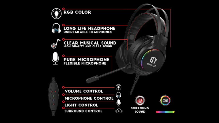 ST-Standard GM-017 Stereo Gaming Headset 7.1 Surround Sound