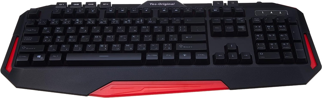 Yes Original GX600 Gaming Keyboard With Rubber Dome Switches - Blac