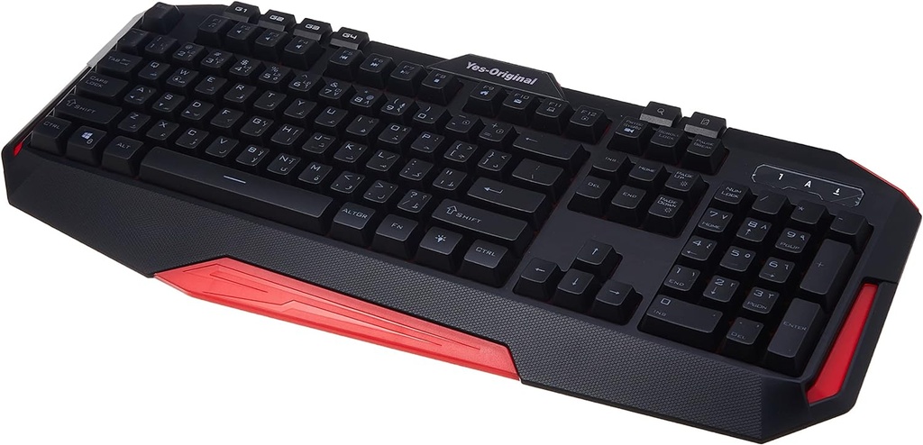 Yes Original GX600 Gaming Keyboard With Rubber Dome Switches - Blac