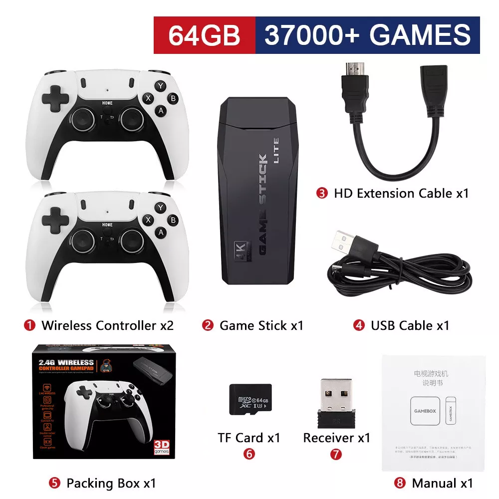 P5 PRO Video Game Console 2.4G Double Wireless Controller Stick 4K 41000 Games