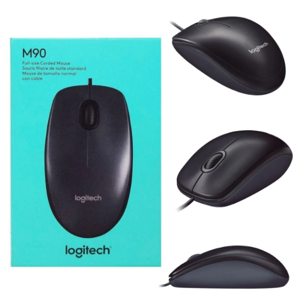 Logitech M90 USB Mouse - Dark Grey