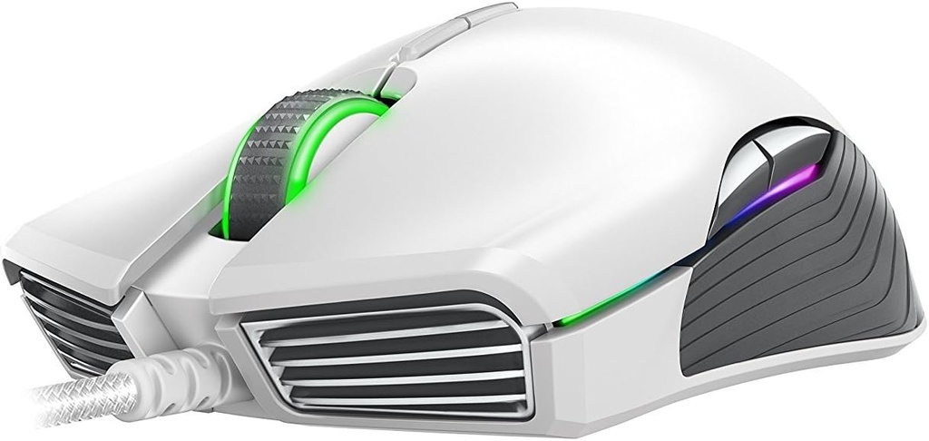 Razer Lancehead TE Ambidextrous Gaming Mouse: 16,000 DPI Optical Sensor - Chroma RGB Lighting - 8 Buttons - Mechanical Switches - Mercury White