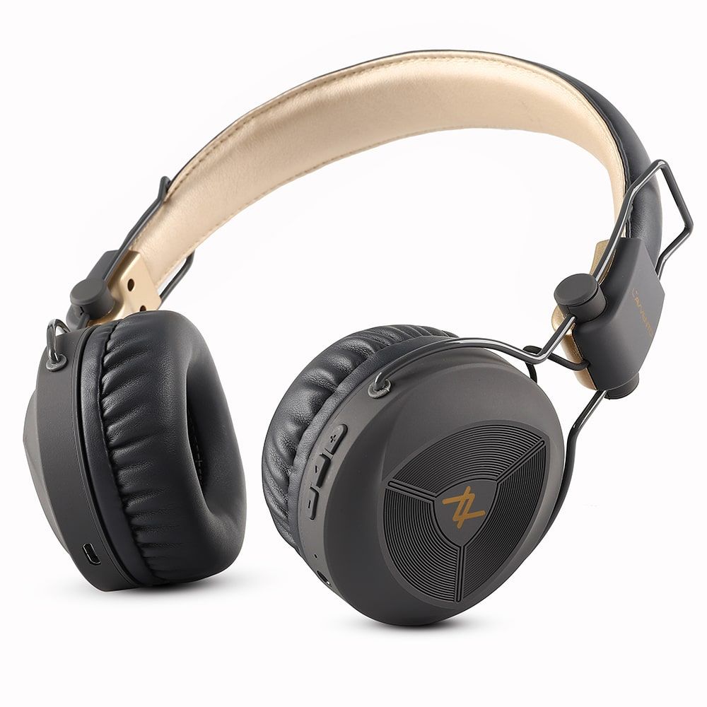 L'AVVENTO (HP236) Bluetooth 5.0 Headphone With Mic Turbo Bass Mode - Gray*Gold inner