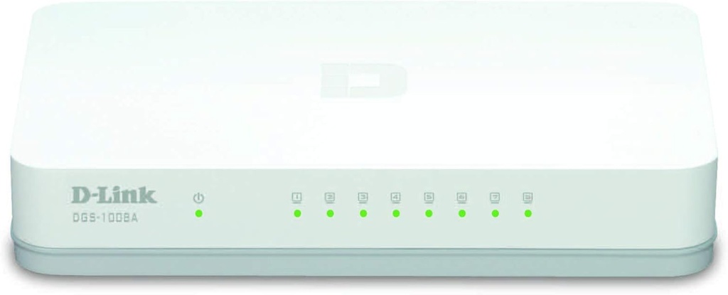 D-Link DGS-1008A - 8-port 10/100/1000Mbps 