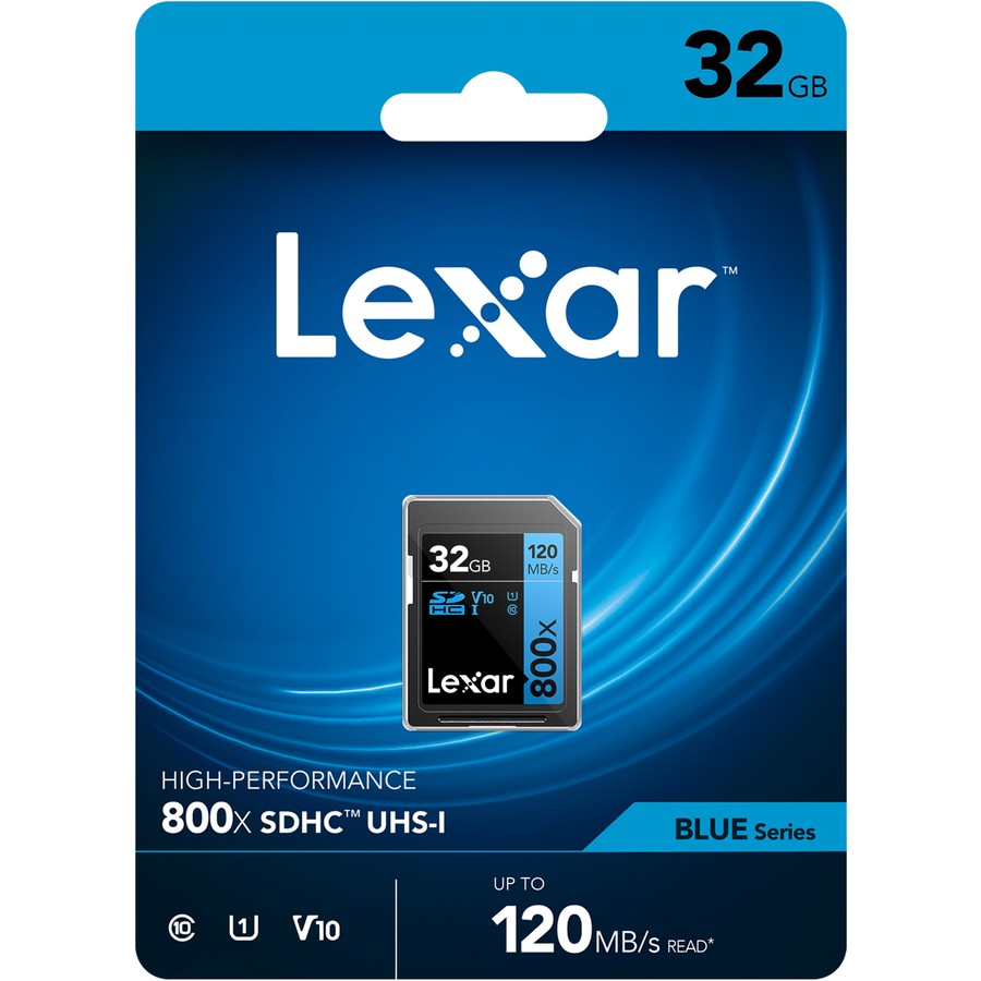 Lexar 64GB 800x 120MB/Sec UHS-I V30 Blue Series SDXC Card