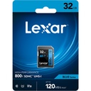 Lexar 64GB 800x 120MB/Sec UHS-I V30 Blue Series SDXC Card