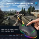 FOREV FV-X7 3200dpi Wired Mechanical Gaming RGB Lighted Mouse