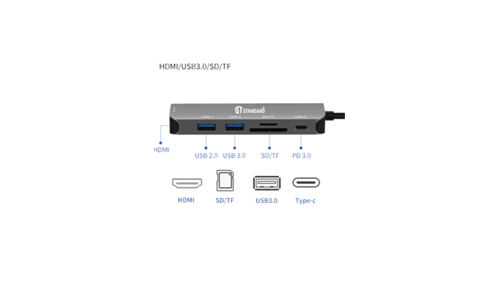  HUB Docking Station ST-95116D (6 in 1)