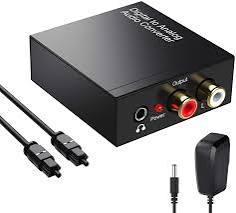 Optical Coaxial Toslink Digital to Analog Audio Converter Adapter RCA L/R