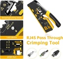 ZoeRax Pass Through RJ45 Crimp Tool N7088 Yellow