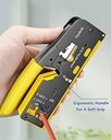 HT-718 RJ45 Crimping Tool Pass Through Kit Ethernet Crimper Cat5 Cat5e Cat6 Crimping Tool for RJ11/12 6P/8P 