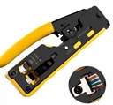 HT-718 RJ45 Crimping Tool Pass Through Kit Ethernet Crimper Cat5 Cat5e Cat6 Crimping Tool for RJ11/12 6P/8P 