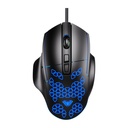 Aula F812 Wired Gaming Mouse, Macro - Hexagonal Computer Mice with RGB Backlit |7 Customized Marco Keys with Light Effect, Adjustable 4800 DPI Optical Sensor (Black)