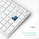 Kolaura Ultra Thin Rechargeable Wireless Keyboard White kl02