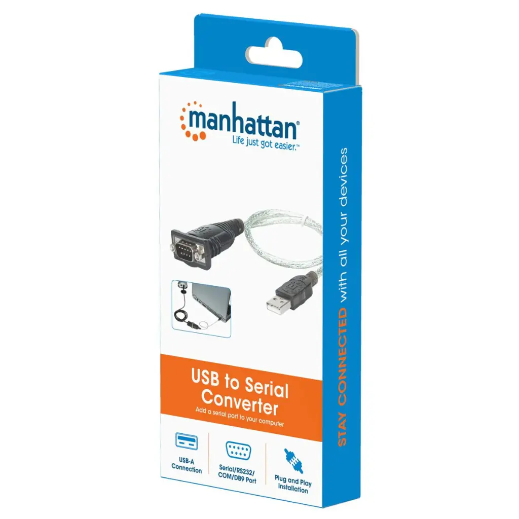 Manhattan USB to 1 Serial Device Converter, Retail Pkg.