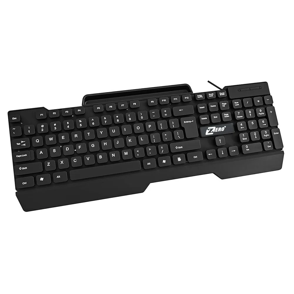 Zero ZR-400 Wired Keyboard English & Arabic - Black 