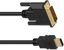 HDMI to DVI Video Cable Adapter Gold Plated Resolution 1080P / 1200p for Monitor - Graphics Card 1.5Meters