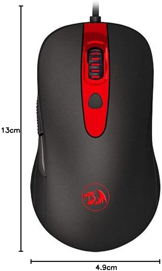 Redragon Gerberus M703 Gaming Mouse, 6 Programmable Buttons, RGB Backlighting, Adjustable DPI