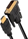 HDMI to DVI Video Cable Adapter Gold Plated Resolution 1080P / 1200p for Monitor - Graphics Card 1.5Meters