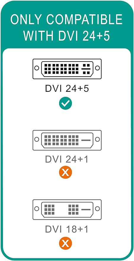 DVI-I (24+5 Pin) to VGA Cable - 1.83 m, Black dvi vga