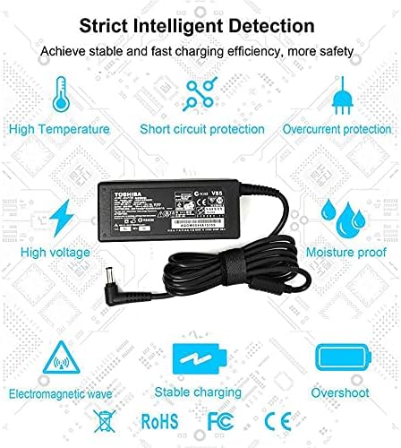 TOSHIBa adapter Power Charger Laptop 19V 3.42a -DC size 5.5 x 2.5mm