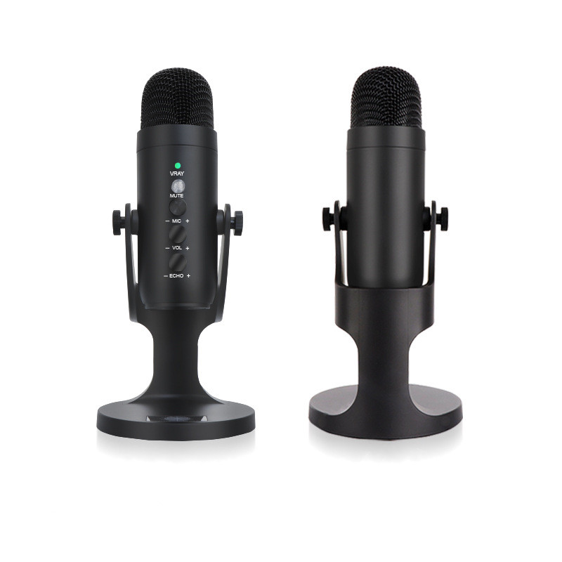 Knob Pro Desktop Microphone 360° Angle -Black