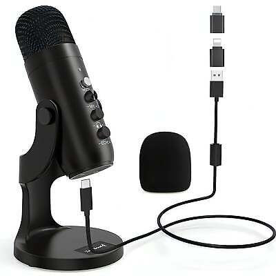 Knob Pro Desktop Microphone 360° Angle -Black