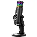 Knob Pro Desktop Microphone 360° Angle -Black RGB