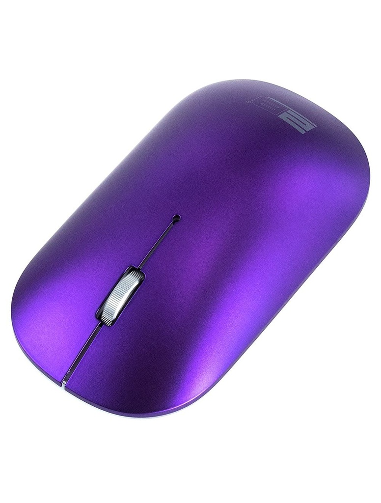 2B (MO877) 2.4GHz Slim Wireless Optical Mouse with Blue Light - Purple