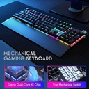 Aula F2088 WIND Full Gaming Mechanical Keyboard – BLUE Switches - Rainbow LED Backlit - EN 104 PBT Keycaps and Metal Panel - Multimedia Control Knob & Wrist Rest - Software Silver/Black