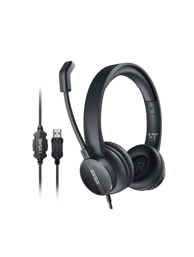 EKSA H12E Environmental Noise Cancelling Headset - Black