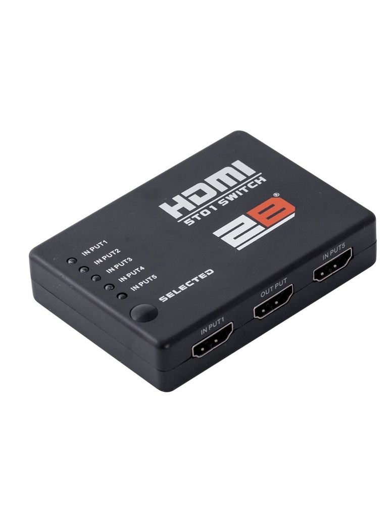 2B (CV868) HDMI Switch 5 to 1 With Remote Control