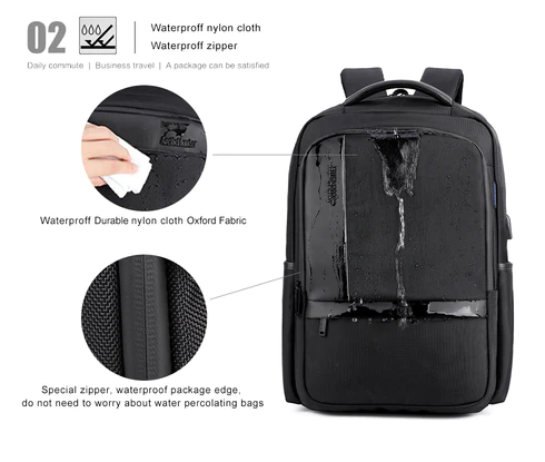 Arctic Hunter B00120C - 15.6-inch Multi Function Travel Laptop Backpack Waterproof