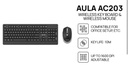 AULA AC203 WIRLESSKETPORD +WIRLESS MOUSE WITH
6KEYS AC203 