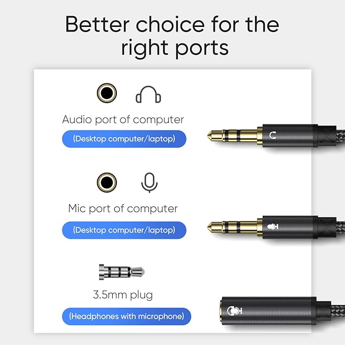  AUDIO 1Female TO 2Male mic+hedphone for tow soket sound gigamaxplus