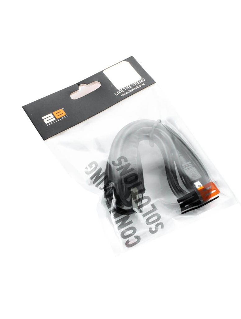 2B (DC056) USB mini oval 8 Pin - Black