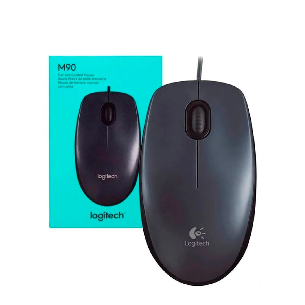 Logitech M90 USB Mouse - Dark Grey