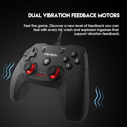 FANTECH GP12 Revolver USB Gaming Controller - Dual Vibration Feedback Motors - Cable 1.8M