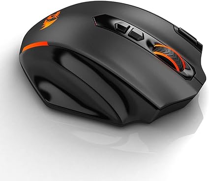 REDRAGON M691 MIST Wireless Gaming Mouse - 4,800 DPI Optical Sensor - Ergonomic Design with Thumb Rest - 3 Side Buttons - Rapid Fire Button