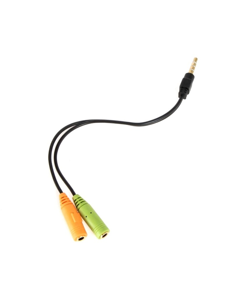 2B ( CV198 ) Converter audio  from smart phone 3.5 mm socket  to two socket PC ( Mic + Headphone )